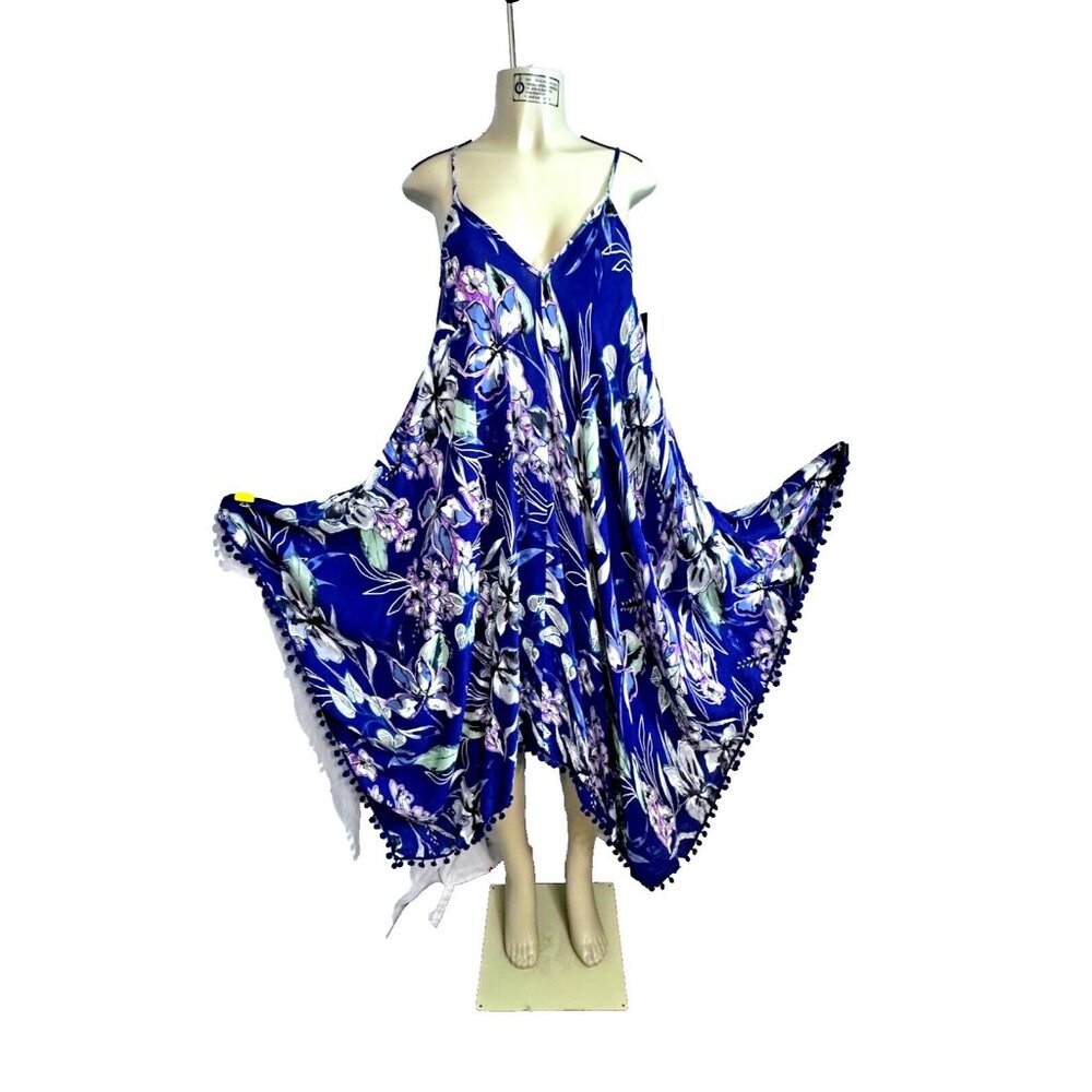 GOA BEACHWEAR BY JAPNA Tropical Handkerchief Hemline Cover Up Beach Size M #1450